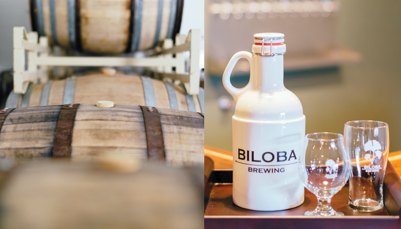 Biloba brewing barrel and packaging