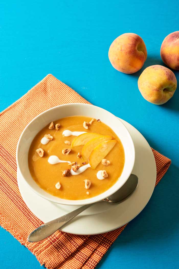 Summer Pit Stop: Grilled Peach Soup with Yogurt and Hazelnuts | Edible ...